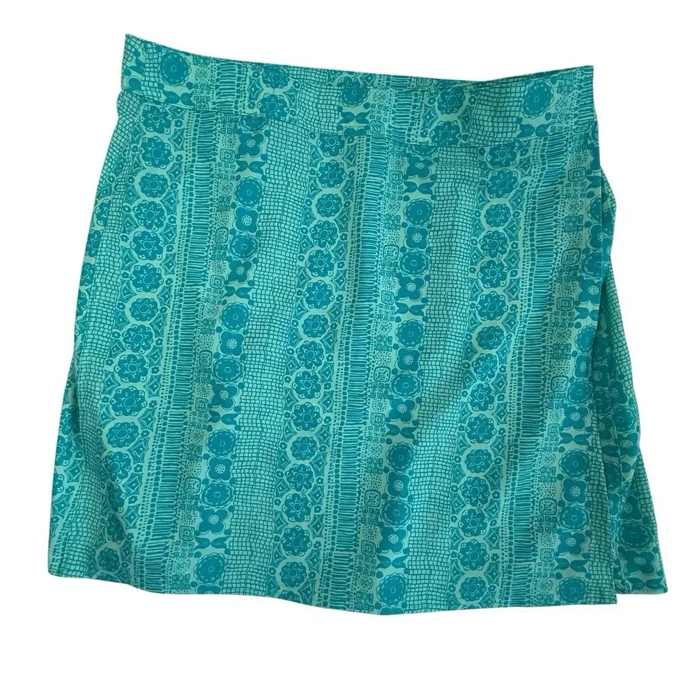 RipSkirt Hawaii Wrap Skirt Women Large Quickdry Inside Pocket Blue Hawaiian Tiki